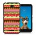TPU1XPE4AZTEQUEJAUNEROUGE - Coque Souple en gel noir pour Sony Xperia E4 avec impression Motifs aztèque jaune et rouge