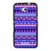 TPU1XPE4GAZTEQUEBLEUVIOLET - Coque Souple en gel noir pour Sony Xperia E4g avec impression Motifs aztèque bleu et violet