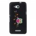 TPU1XPE4GCHOUETTEBRANCHE - Coque Souple en gel noir pour Sony Xperia E4g avec impression Motifs chouette sur une branche