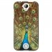 TPU1Z330PAON - Coque souple pour Acer Liquid Z330 avec impression Motifs paon qui fait la roue
