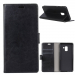 WALLET-A62018NOIR - Etui Galaxy A6-2018 rabat latéral noir logements cartes fonction stand