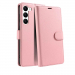 WALLET-S21FEROSE - Etui Wallet Galaxy-S21 FE logements carte fonction stand coloris rose