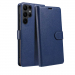 WALLET-S21ULTRABLEU - Etui Galaxy-S21 Ultra logements carte fonction stand coloris bleu