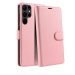 WALLET-S21ULTRAROSE - Etui Galaxy-S21 Ultra logements carte fonction stand coloris rose