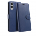 WALLET-S25EDGEBLEU - Etui Galaxy-S25 EDGE logements carte fonction stand coloris bleu