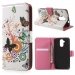 WALLET05LIQUIDZ410 - Etui portefeuille motif papillons et fleurs pour Acer Liquid Z410 rabat latéral articulé fonction 