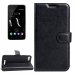 WALLETGRAIN-JERRY - Etui Wiko Jerry noir avec rabat latéral et logements cartes