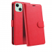 WALLETIP15PLUSROUGE - Etui portefeuille iPhone 15 PLUS coloris ROUGE rabat latéral articulé fonction stand
