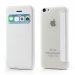 WALLETVIEWIP5CBLANC - Etui Folio View ultra fin blanc pour iPhone 5c avec fenêtre de visualisation appelant