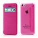 WALLETVIEWIP5CFUSHIA - Etui Folio View ultra fin fushia pour iPhone 5c avec fenêtre de visualisation appelant