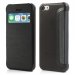 WALLETVIEWIP5CNOIR - Etui Folio View ultra fin noir pour iPhone 5c avec fenêtre de visualisation appelant