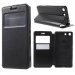 WALLETVIEWXPEM5NOIR - Etui Folio View Roar Korea ultra fin noir pour Sony Xperia M5 ET M5 Dual