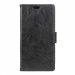WALLGRAINHUAWEIP9NOIR - Etui type portefeuille noir grainé pour Huawei P9 avec rabat latéral fonction stand