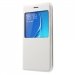 WALVIEWGALJ510BLANC - Etui Galaxy J5-2016 avec rabat latéral à fenêtre blanc