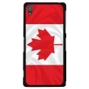 CPRN1Z3PLUSDRAPCANADA - Coque rigide noire pour Sony Xperia Z3-Plus avec impression Motif drapeau du Canada