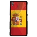 CPRN1Z3PLUSDRAPESPAGNE - Coque rigide noire pour Sony Xperia Z3-Plus avec impression Motif drapeau de l'Espagne