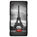 CPRN1Z3PLUSPARIS2CV - Coque rigide noire pour Sony Xperia Z3-Plus avec impression Motif Paris et 2CV rouge