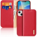 DUX-HIVOIP15ROUGE - Etui iPhone 15 en cuir rouge rabat latéral fonction stand série HIVO de Dux-Ducis