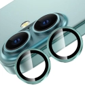 RINGLENS-IP16VERT - Vitre protection appareil photo iPhone 16 / 16 Plus verre avec anneau aluminium vert