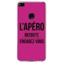 TPU0P8LITE17APEROFUSHIA - Coque souple pour Huawei P8 Lite 2017 avec impression Motifs l'apéro recrute fushia