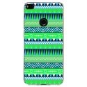 TPU0P8LITE17AZTEQUEBLEUVER - Coque souple pour Huawei P8 Lite 2017 avec impression Motifs aztèque bleu et vert