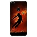 TPU0P8LITE17BALLONFOOT - Coque souple pour Huawei P8 Lite 2017 avec impression Motifs Ballon de football enflammé