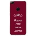 TPU0P8LITE17BOUDERBORDEAU - Coque souple pour Huawei P8 Lite 2017 avec impression Motifs Bouder pour mieux Régner bordeau