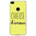 TPU0P8LITE17CHIEUSEJAUNE - Coque souple pour Huawei P8 Lite 2017 avec impression Motifs Chieuse d'Amour jaune