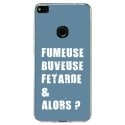 TPU0P8LITE17FUMEUSEBLEU - Coque souple pour Huawei P8 Lite 2017 avec impression Motifs fumeuse et alors bleu