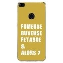 TPU0P8LITE17FUMEUSEOR - Coque souple pour Huawei P8 Lite 2017 avec impression Motifs fumeuse et alors or