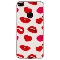 TPU0P8LITE17LIPS - Coque souple pour Huawei P8 Lite 2017 avec impression Motifs lèvres et coeurs rouges