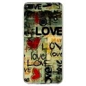 TPU0P8LITE17LOVEVINTAGE - Coque souple pour Huawei P8 Lite 2017 avec impression Motifs Love Vintage