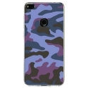 TPU0P8LITE17MILITAIREBLEU - Coque souple pour Huawei P8 Lite 2017 avec impression Motifs Camouflage militaire bleu