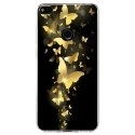 TPU0P8LITE17PAPILLONSDORES - Coque souple pour Huawei P8 Lite 2017 avec impression Motifs papillons dorés