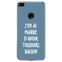 TPU0P8LITE17RAISONBLEU - Coque souple pour Huawei P8 Lite 2017 avec impression Motifs marre d'avoir raison bleu