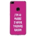 TPU0P8LITE17RAISONFUSHIA - Coque souple pour Huawei P8 Lite 2017 avec impression Motifs marre d'avoir raison fushia