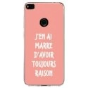 TPU0P8LITE17RAISONROSE - Coque souple pour Huawei P8 Lite 2017 avec impression Motifs marre d'avoir raison rose