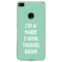 TPU0P8LITE17RAISONTURQUOISE - Coque souple pour Huawei P8 Lite 2017 avec impression Motifs marre d'avoir raison turquoise