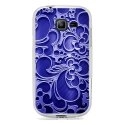 TPU0S7390ARABESQUEBLEU - Coque Souple en gel transparente pour Galaxy Trend Lite avec impression Motifs arabesque bleu