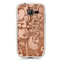 TPU0S7390ARABESQUEBRONZE - Coque Souple en gel transparente pour Galaxy Trend Lite avec impression Motifs arabesque bronze