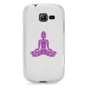 TPU0S7390BOUDDHAMAUVE - Coque Souple en gel transparente pour Galaxy Trend Lite avec impression Motifs bouddha mauve