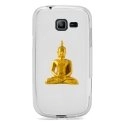 TPU0S7390BOUDDHAOR - Coque Souple en gel transparente pour Galaxy Trend Lite avec impression Motifs bouddha or