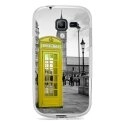 TPU0S7390CABINEUKJAUNE - Coque Souple en gel transparente pour Galaxy Trend Lite avec impression Motifs cabine téléphonique