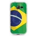 TPU0S7390DRAPBRESIL - Coque Souple en gel transparente pour Galaxy Trend Lite avec impression Motifs drapeau du Brésil