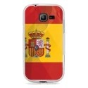 TPU0S7390DRAPESPAGNE - Coque Souple en gel transparente pour Galaxy Trend Lite avec impression Motifs drapeau de l'Espagne