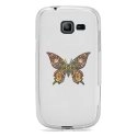 TPU0S7390PAPILLONSEUL - Coque Souple en gel transparente pour Galaxy Trend Lite avec impression Motifs papillon psychédéli