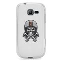 TPU0S7390SKULLCASQUE - Coque Souple en gel transparente pour Galaxy Trend Lite avec impression Motifs tête de mort avec un