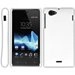 CASYXPELBLA - Coque rigide Blanche pour Sony Xperia L aspect mat toucher rubber gomme