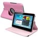 HROTATEP5100-ROSE - Etui aspect cuir rose sur support rotatif pour Samsung Galaxy Tab 2 10-1 P5100