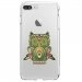 TPU0IP7PLUSCHOUETTE - Coque souple pour Apple iPhone 7 Plus avec impression Motifs chouette psychédélique